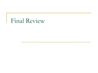 Final Review