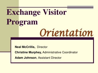 Exchange Visitor Program