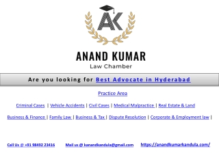 Are you looking for Best Advocate in Hyderabad