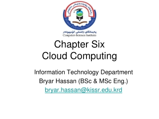 Chapter Six Cloud Computing