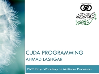 CUDA Programming Ahmad Lashgar