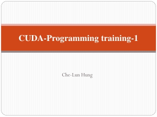 CUDA-Programming training-1