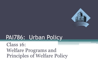 PAI786: Urban Policy