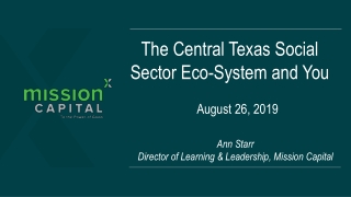 The Central Texas Social Sector Eco-System and You