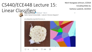 CS440/ECE448 Lecture 15: Linear Classifiers