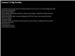 Femara 7.5 Mg Fertility