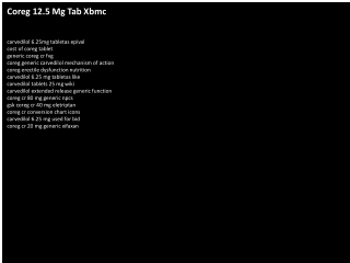 Coreg 12.5 Mg Tab Xbmc