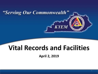 Vital Records and Facilities April 2, 2019