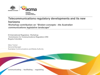 The trilogy – framing issues for any revised regulatory scheme