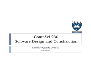 CompSci 230 Software Design and Construction