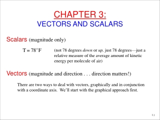 Scalars (magnitude only)