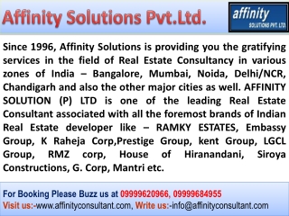 Ramky One North Bangalore - 09999684955