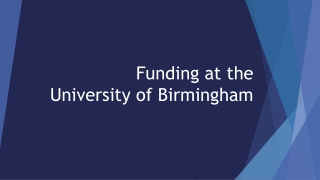 Funding at the University of Birmingham