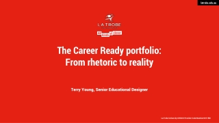 The Career Ready portfolio: From rhetoric to reality