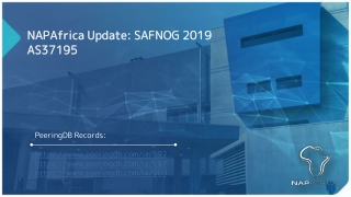 NAPAfrica Update: SAFNOG 2019 AS37195