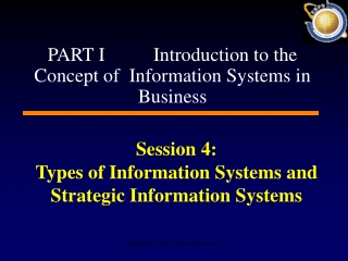 Session 4: Types of Information Systems and Strategic Information Systems