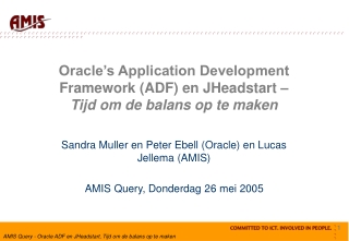 Oracle’s Application Development Framework (ADF) en JHeadstart – Tijd om de balans op te maken