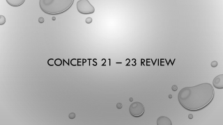 Concepts 21 – 23 Review