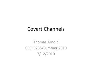 Covert Channels