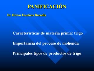 PANIFICACIÓN