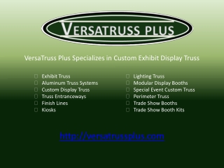 VersaTruss Plus Specializes in Custom Exhibit Display Truss