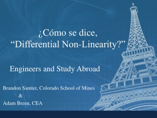 ¿Cómo se dice, “Differential Non-Linearity?”