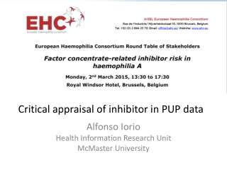 Critical appraisal of inhibitor in PUP data