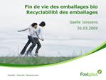 Fin de vie des emballages bio Recyclabilit des emballages