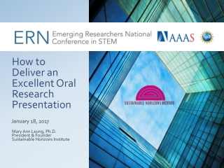 How to Deliver an Excellent Oral Research Presentation