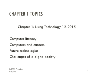 Chapter 1 Topics