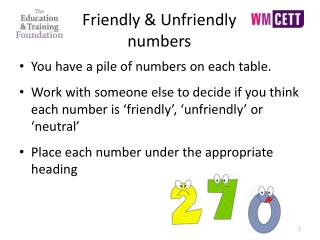 Friendly &amp; Unfriendly numbers