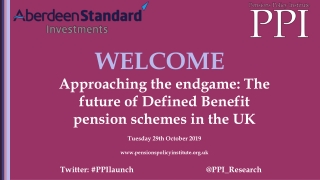 Approaching the endgame: The future of Defined Benefit pension schemes in the UK