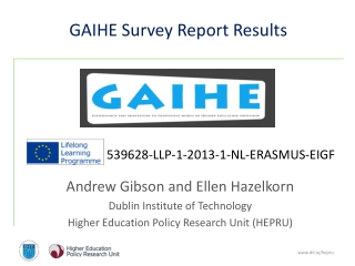 GAIHE Survey Report Results