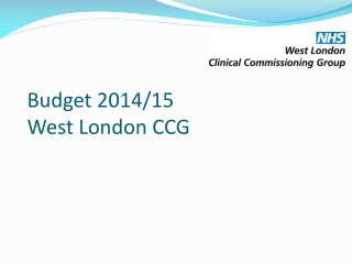 Budget 2014/15 West London CCG