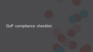 GxP compliance checklist