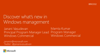 Discover what’s new in Windows management