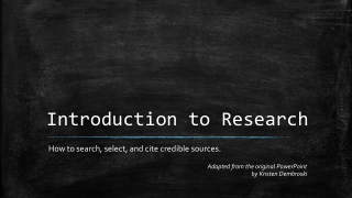 Introduction to Research