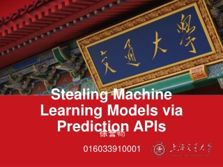 Stealing Machine Learning Models via Prediction APIs