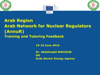 Arab Region Arab Network for Nuclear Regulators ( AnnuR ) Training and Tutoring Feedback
