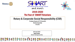 2019-2020 The Year of SMART Rotarians