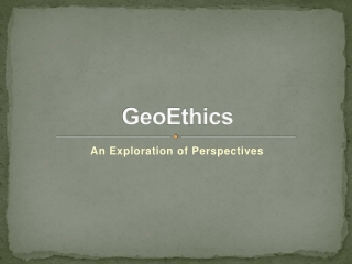 GeoEthics