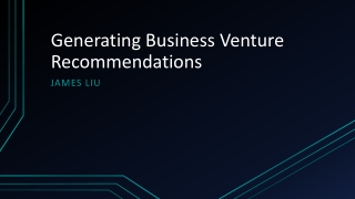 Generating Business Venture Recommendations