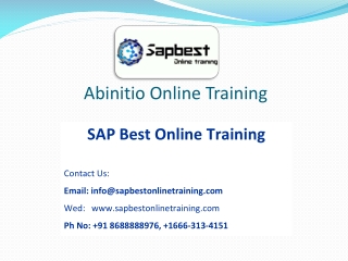 Abinitio Online Training by