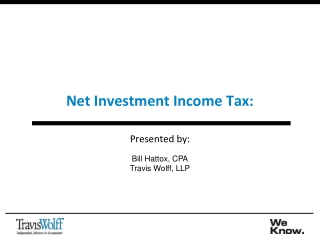 Net Investment Income Tax: