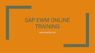 SAP EWM Online Training