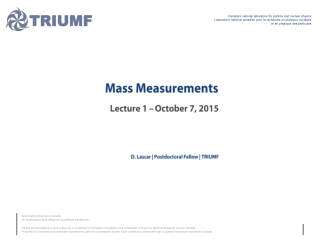 Mass Measurements