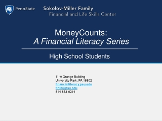 MoneyCounts : A Financial Literacy Series