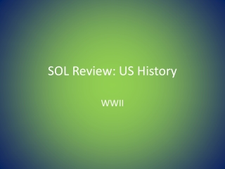 SOL Review: US History