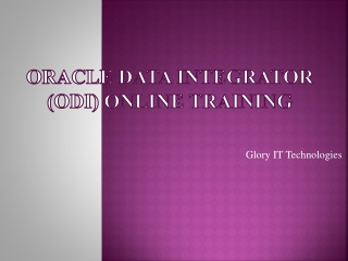 Oracle Data Integrator (ODI) Online Training