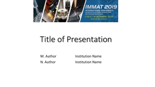 Title of Presentation